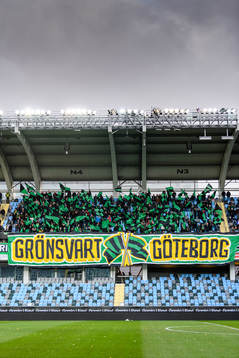 GAIS supportrar före fotbollsmatchen i Superettan mellan