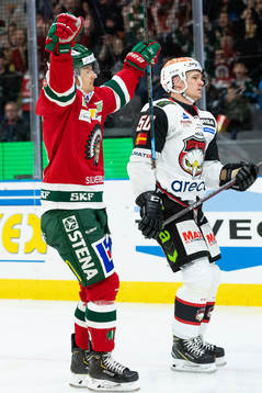 Frölundas Nicklas Lasu jublar
