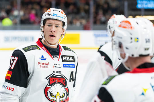 Malmö Redhawks Emil Sylvegård deppar