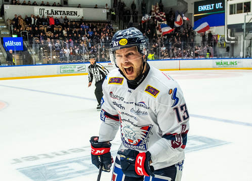 Linköpings Andrew Gordon jublar
