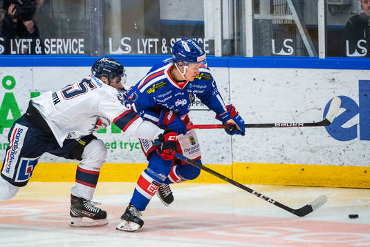 Oskarshamns Filip Sveningsson och Linköpings Max Lindroth