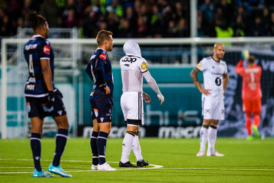 Mike Lindemann Jensen of Rosenborg looks dejected