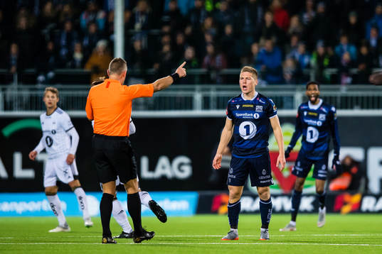 Torgil Øwre Gjertsen of Kristiansund reacts