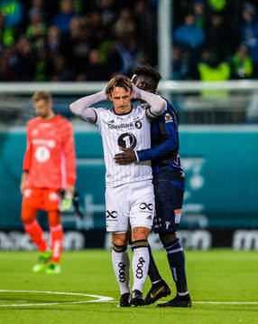 Mike Lindemann Jensen of Rosenborg looks dejected