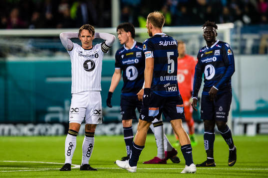 Mike Lindemann Jensen of Rosenborg looks dejected