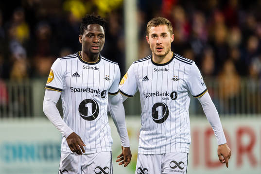 Babajide David Akintola and Dorde Denic of Rosenborg
