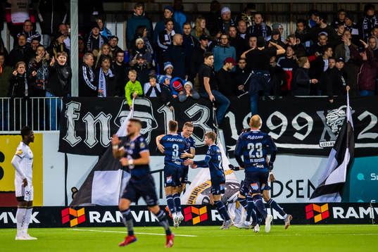 Torgil Øwre Gjertsen of Kristiansund celebrates