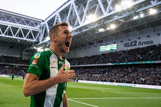 Hammarbys Richard Magyar jublar