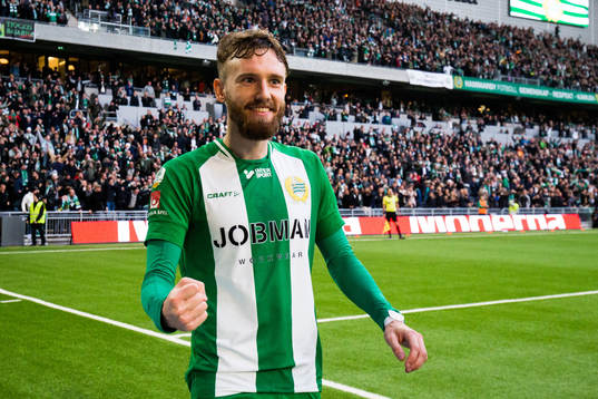 Hammarbys Simon Sandberg jublar