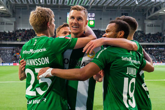 Hammarbys Aron Johannsson och Serge-Junior Martinsson