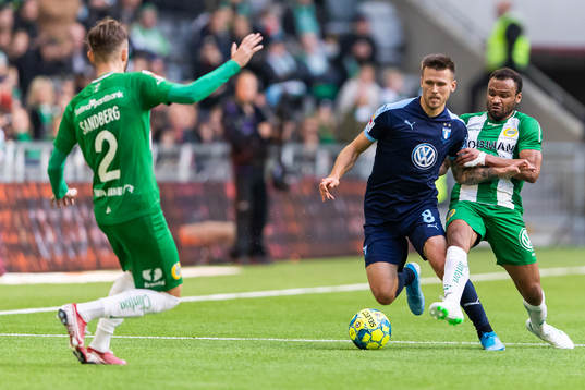 Malmö FFs Arnór Traustason och Hammarbys Serge-Junior