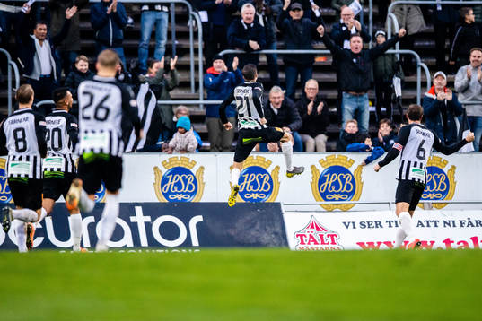 Landskronas Kevin Jensen jublar