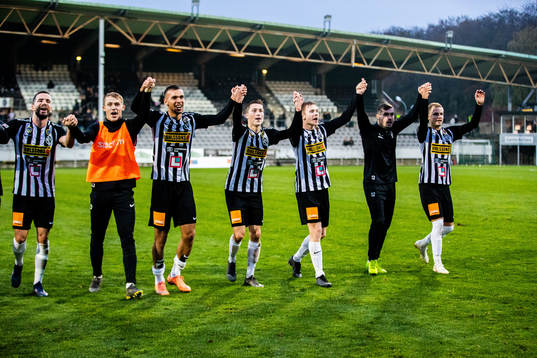 Landskronas spelare jublar
