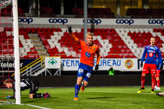 Torbjørn Agdestein of Aalesund celebrates