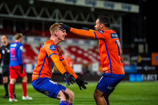 Torbjørn Agdestein of Aalesund celebrates with Jernade