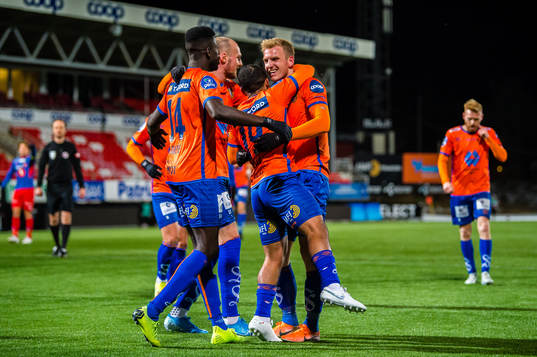 Torbjørn Agdestein of Aalesund celebrates
