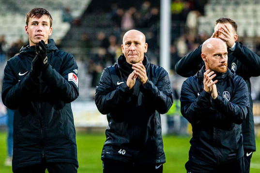 Landskronas tränare Billy Magnusson och assisterande