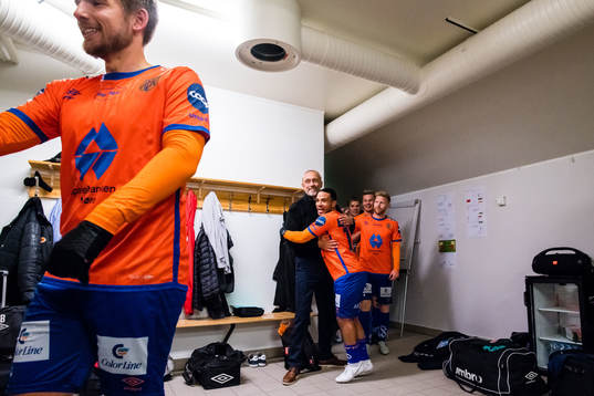 Lars Bohinen, head coach of Aalesund, and Jernade Ronnel