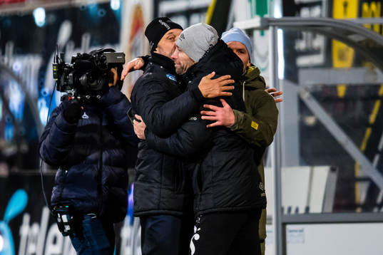 Lars Bohinen, head coach of Aalesund, Andrea Loberto,