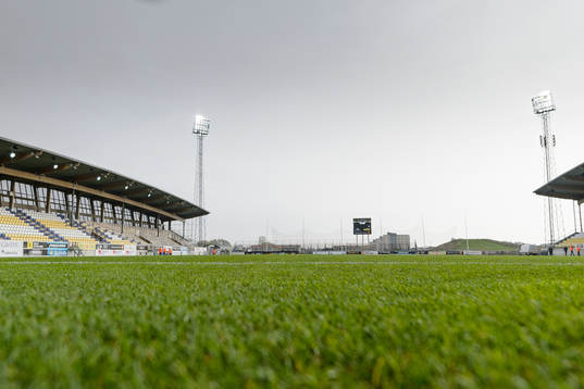 Falcon Alkoholfri Arena före fotbollsmatchen i Allsvenskan
