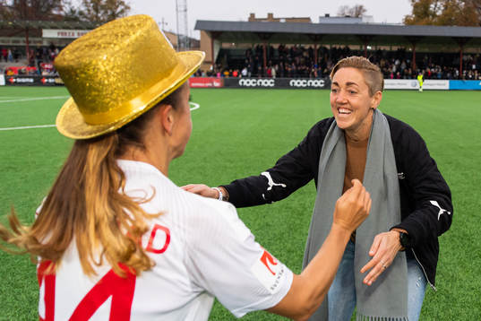 Rosengårds Malin Levenstad och sportchef Therese Sjögran