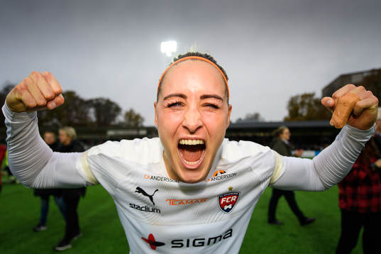 Rosengårds Sanne Troelsgaard jublar