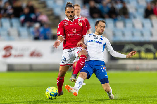 Kalmars Alexander Jakobsen och IFK Norrköpings Andreas