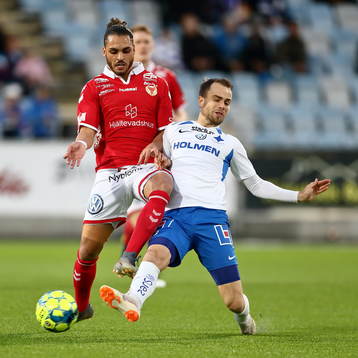 Kalmars Alexander Jakobsen och IFK Norrköpings Andreas