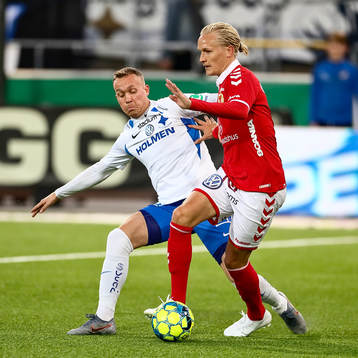 IFK Norrköpings Gudmundur Thórarinsson och Kalmars Henrik