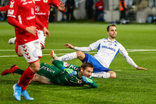 Mål 1-0 av IFK Norrköpings Andreas Blomqvist förbi