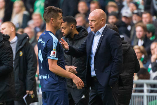 Malmö FFs Markus Rosenberg och tränare Uwe Rösler