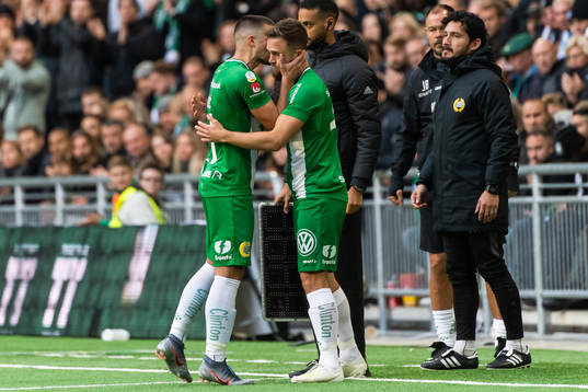 Hammarbys Vladimir Rodic byts ut mot Mats Solheim