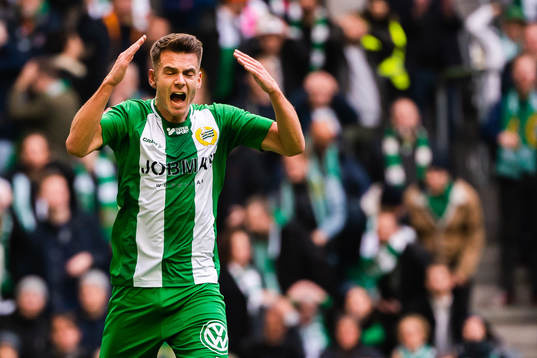 Hammarbys Alexander Kacaniklic reagerar