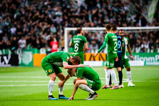 Hammarbys Mads Fenger Nielsen och Richard Magyar