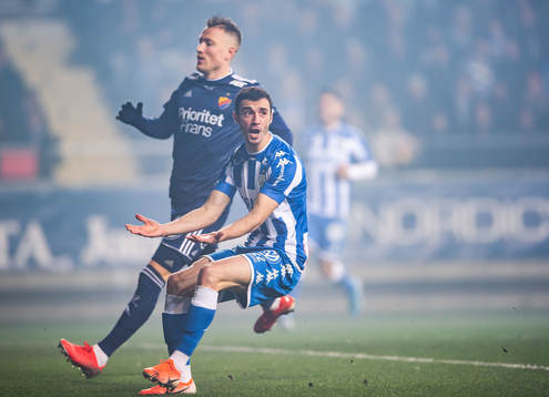 IFK Göteborgs Giorgi Kharaishvili reagerar