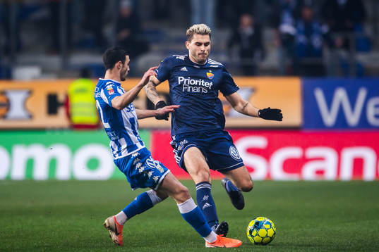 IFK Göteborgs Giorgi Kharaishvili och Djurgårdens Astrit