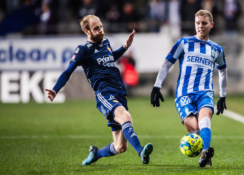 Djurgårdens Curtis Edwards och IFK Göteborgs Victor