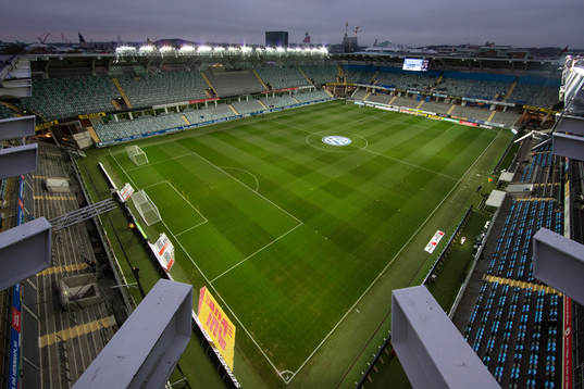 Vy över Gamla Ullevi innan fotbollsmatchen i Allsvenskan