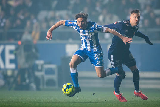 IFK Göteborgs Lasse Vibe och Djurgårdens Fredrik Ulvestad