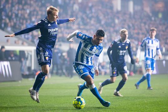Djurgårdens Elliot Käck  och IFK Göteborgs Hosam Aiesh
