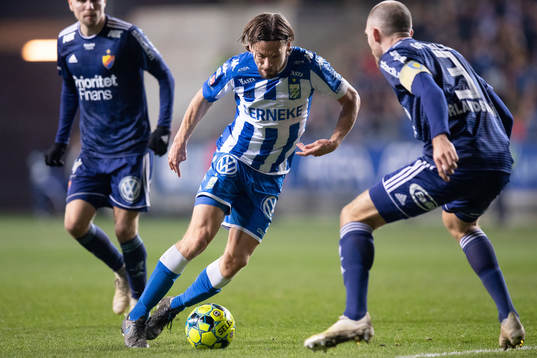 IFK Göteborgs Lasse Vibe mot Djurgårdens Marcus Danielson