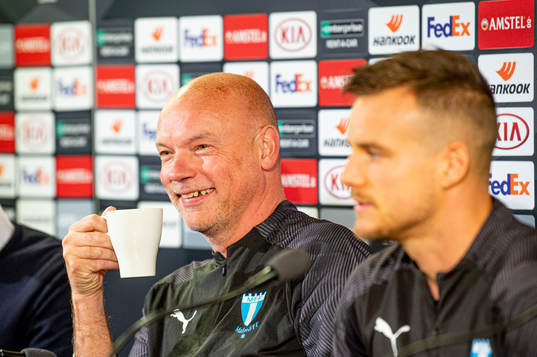 Uwe Rösler, head coach and Eric Larsson of Malmö FF