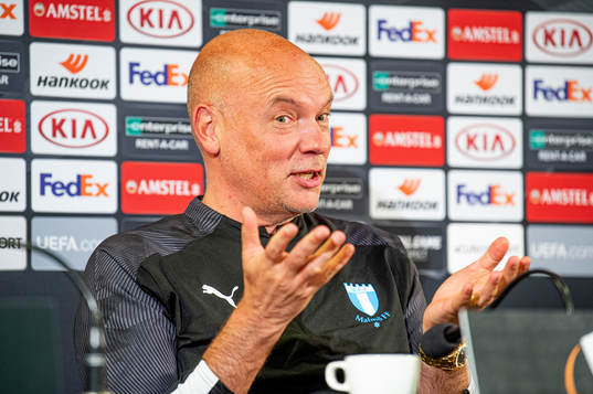 Uwe Rösler, head coach and Eric Larsson of Malmö FF