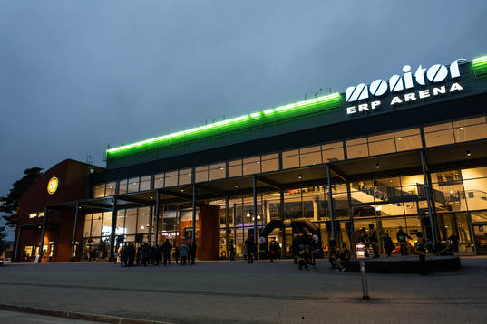 Monitor ERP Arena innan ishockeymatchen i SHL mellan
