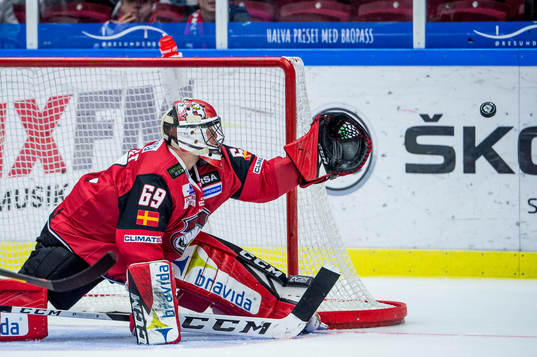 Malmö Redhawks målvakt Oscar Alsenfelt