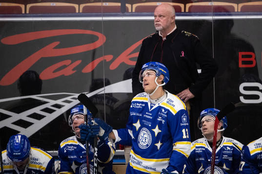 Leksands tränare Roger Melin deppar med Jon Knuts