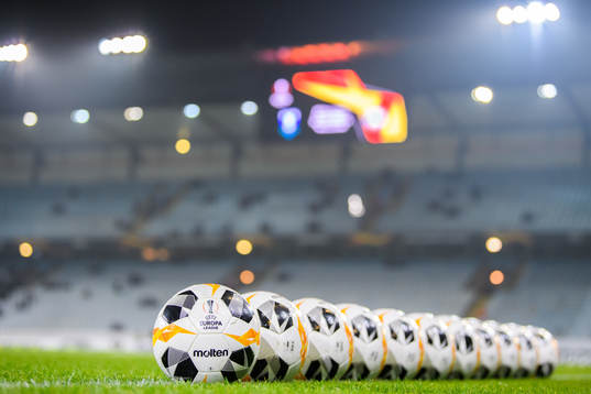 General view of official match balls