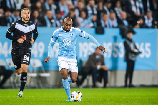 Fouad Bachirou of Malmö FF and Sandi Lovric of Lugano
