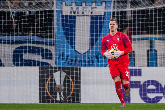 Goalkeeper Johan Dahlin of Malmö FF
