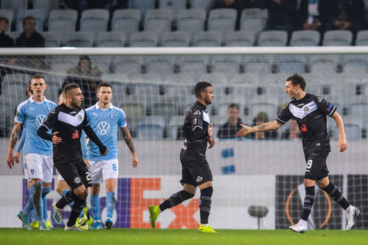 Alexander Gerndt of Lugano celebrates